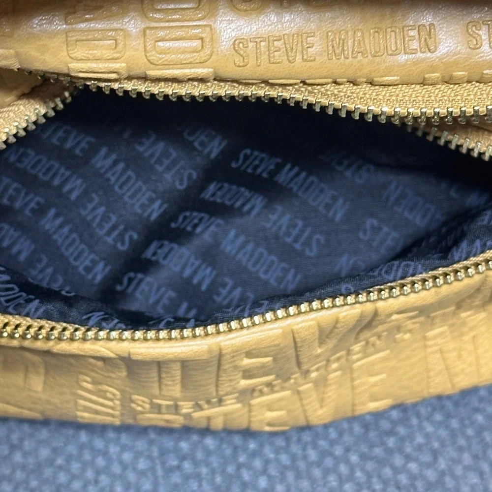 Steve Madden Mustard Yellow Athleisure Festival Mini Backpack with Card Holder